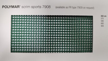 ПВХ сетка MEHLER, Polymar Scrim 7908, вес 420 гр/м2 (50 п/м х 302 см, 682682 зеленый/зеленый )