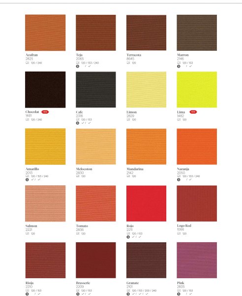 5 Lisos Lona Mosacril