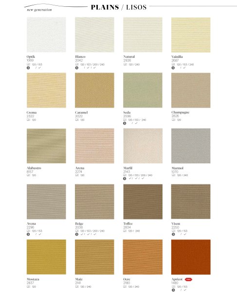 4 Lisos Lona Mosacril 